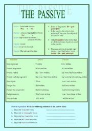 English Worksheet: The passive 