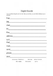 English worksheet: English Sounds