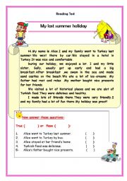 English Worksheet: reading 