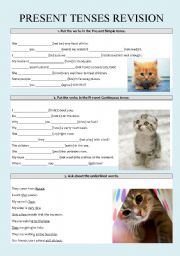 English Worksheet: Present tenses revision