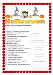 Fill in halloween words