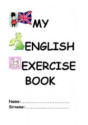 English exercise book cover - ESL worksheet by Sarottina