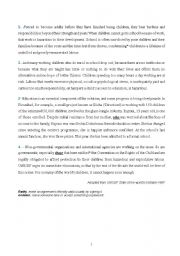 English Worksheet: Child Labour