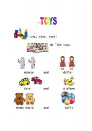 English Worksheet: toys