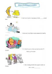 English Worksheet: Idioms, describing personalities
