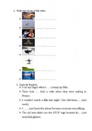 English Worksheet: actions