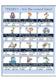 TENSES 1 - tick the correct form