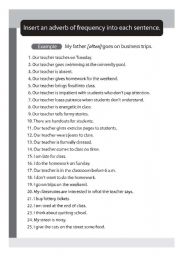 Practice on Positions of Frequency Adverbs