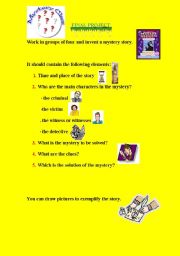 English Worksheet: MISTERY PROJECT