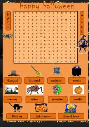 English Worksheet: happy halloween