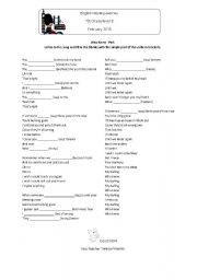 English worksheet: Lyrics 