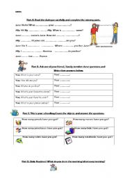 English worksheet: exercises for elementary