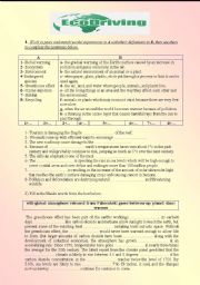 English Worksheet: Ecodriving