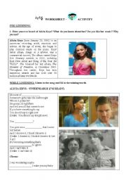 English Worksheet: Alicia Keys - Unthinkable (conditionals revision)