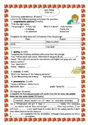English Worksheet: 9t form test