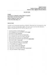 English Worksheet: Tag question part.