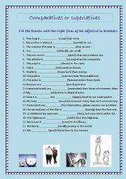English Worksheet: comparatives