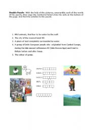 English Worksheet: Ireland Double Puzzle