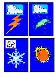 Weather flash cards