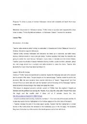 English Worksheet: Thriller Halloween Lesson Plan