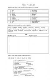 English Worksheet: WORK - VOCABULARY