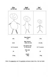 English Worksheet: comparatives and superlatives