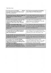 English Worksheet: Role Play Cards