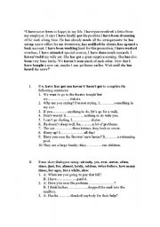 English Worksheet: Present perfect