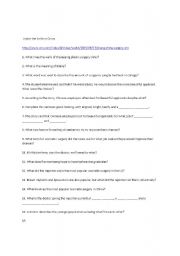 English Worksheet: English Listening practice-- Under the Knife in China CNN vid quiz with quiz and transcript