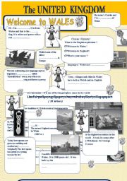 English Worksheet: UNITED KINGDOM - Welcome to Wales - part 3