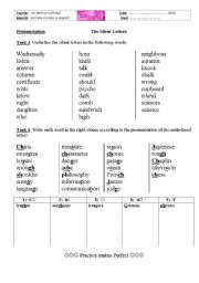 English Worksheet: pronunciation