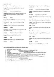 English Worksheet: Phrasal verbs with fill-the-gap exercise set 3