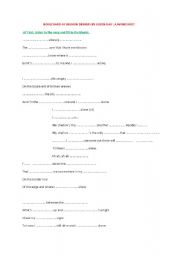 English worksheet: a worksheet on Boulevard of Broken Dreams by Green Day