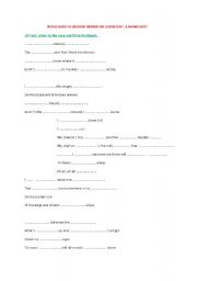 English Worksheet: a worksheet on Boulevard of Broken Dreams by Green Day