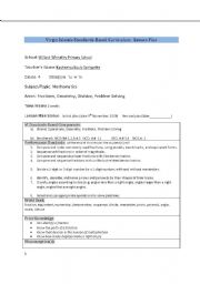 English worksheet: Math Lessons