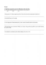 English Worksheet: Trivia