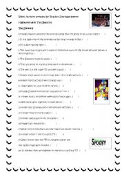 English Worksheet: Halloween Video-The Shinning