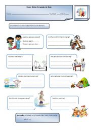 English Worksheet: Present continuous