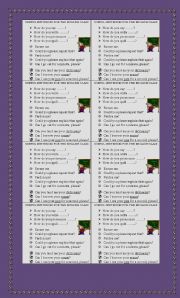 English Worksheet: Useful sentences for the classroom