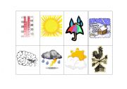 English worksheet: Weather flashcards