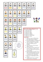 English Worksheet: Body parts Dominoes