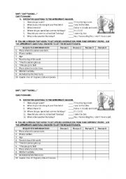 English worksheet: QUESTIONNAIRE