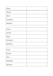 English Worksheet: Personal details -Listening 