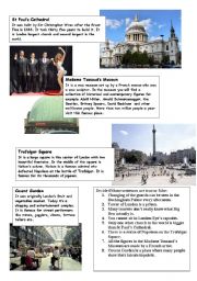 English Worksheet: London Attractions part 2
