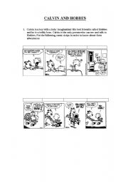 English Worksheet: Calvin and Hobbes reading