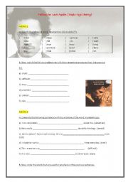 English Worksheet: Song Activity - Falling in Love Again (Eagle-Eye Cherry) - Basic Level