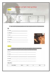 English Worksheet:  Song Activity - Intermediate Level - Falling in Love Again by Eagle-Eye Cherry