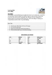English Worksheet: notetaking
