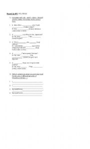 English Worksheet: Grammar