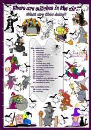 English Worksheet: There are witches in the air...